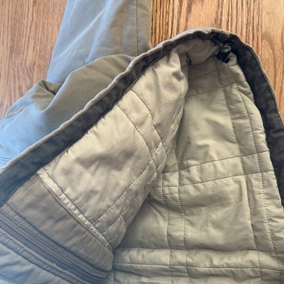 VINTAGE COLUMBIA INSULATED BOMBER JACKET KHAKI CANVAS GRANITE STONEWASH LARGE - Picture 5 of 8